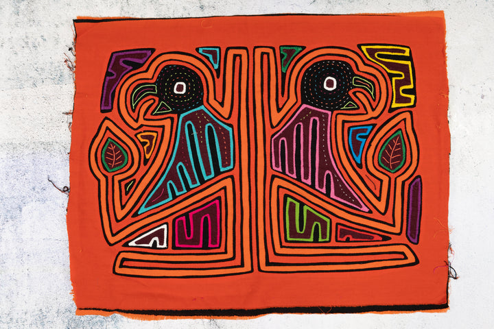 Orange Blue Purple Parrot Bird Mola