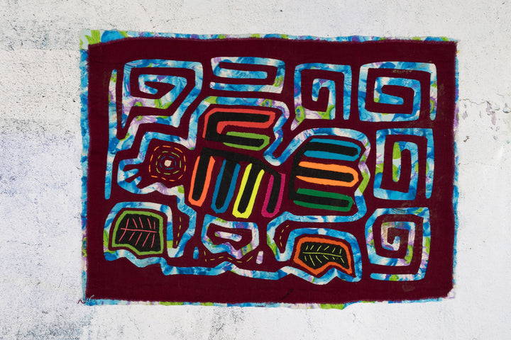 Maroon And Blue Bird Mola