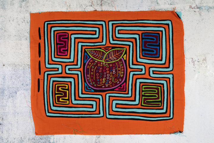 Orange And Aqua Apple Mola