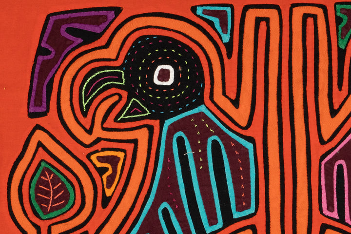 Orange Blue Purple Parrot Bird Mola
