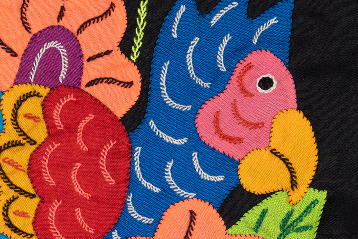 Blue Parrot Bird with Flower Molita