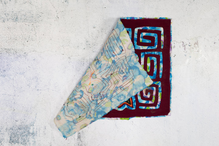 Maroon And Blue Bird Mola