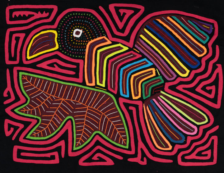 Bright Red Peace Dove Bird with Olive Branch Mola
