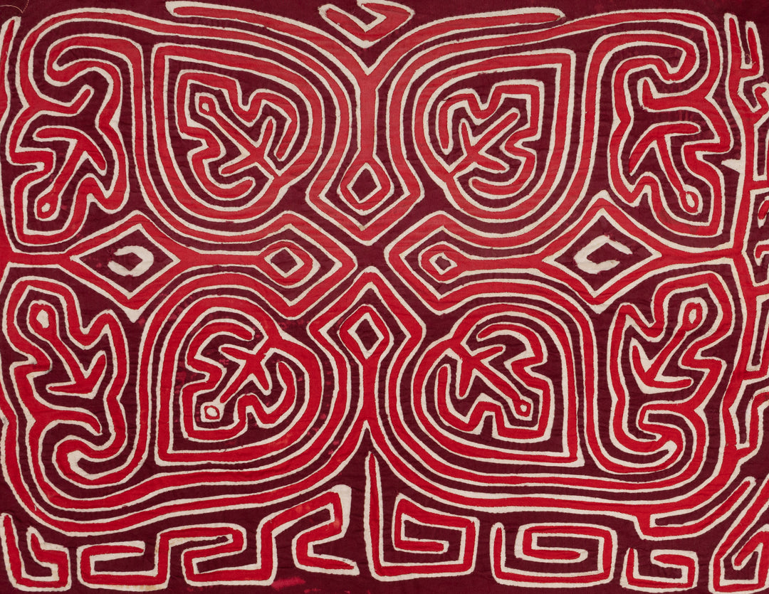 Vintage Red and White Anchor Mola