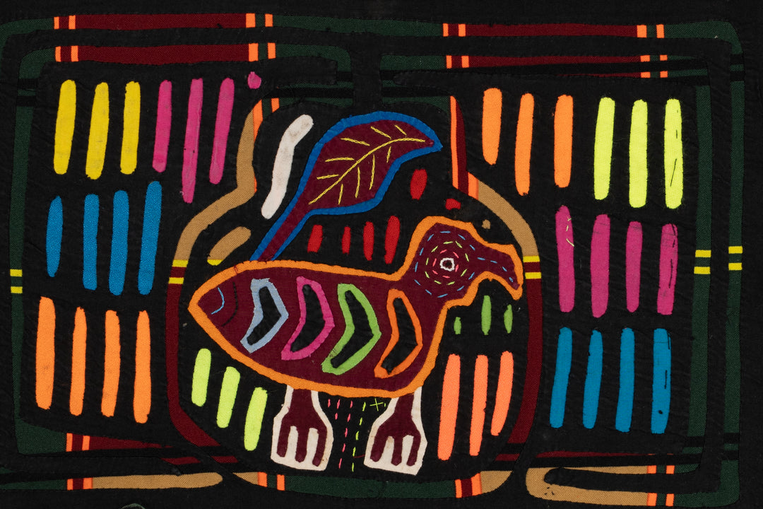 Bird Trapped in Colorful Maze Mola