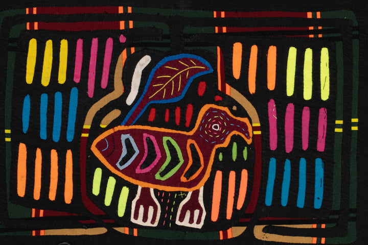 Bird Trapped in Colorful Maze Mola