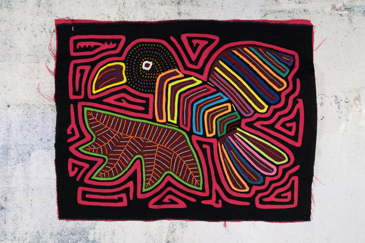 Bright Red Peace Dove Bird with Olive Branch Mola