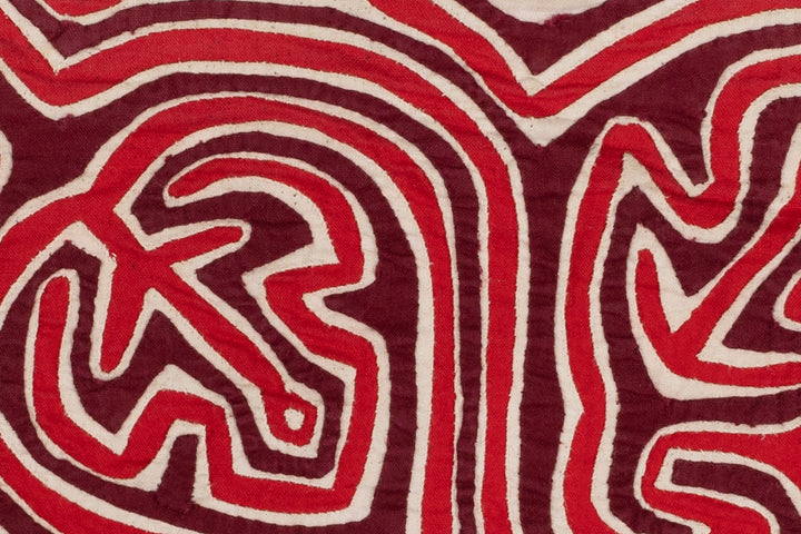 Vintage Red and White Anchor Mola