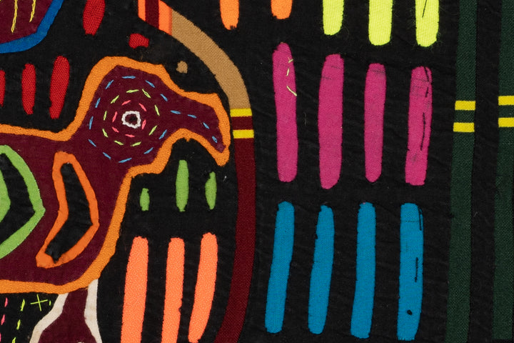 Bird Trapped in Colorful Maze Mola
