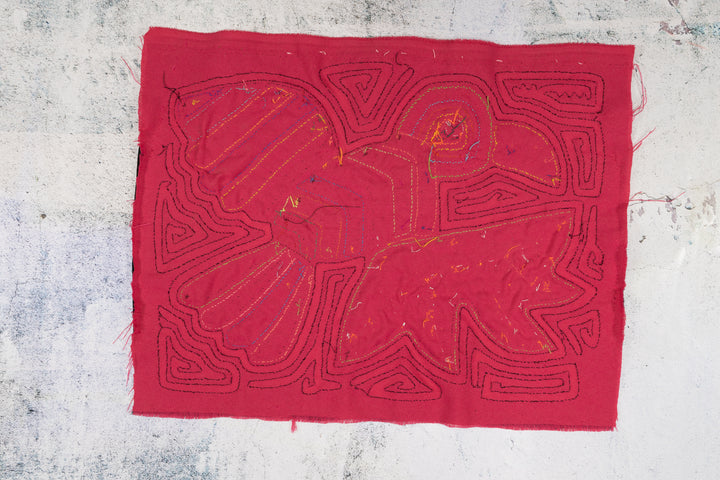 Bright Red Peace Dove Bird with Olive Branch Mola