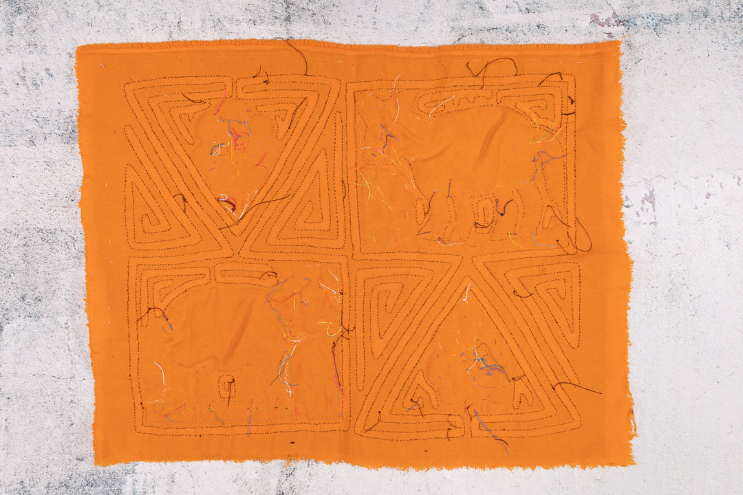 Orange Black Puppy Dog Flower Two Mola