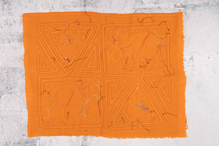 Orange Black Puppy Dog Flower Two Mola