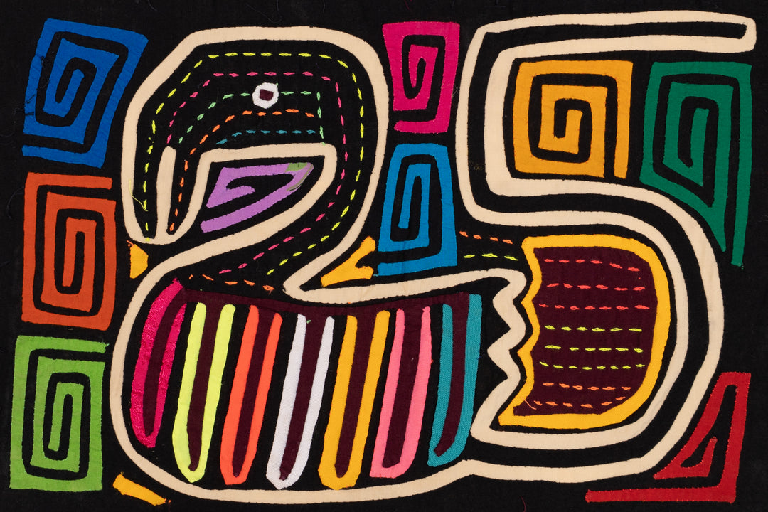 Black Swan Rainbow Colors Mola
