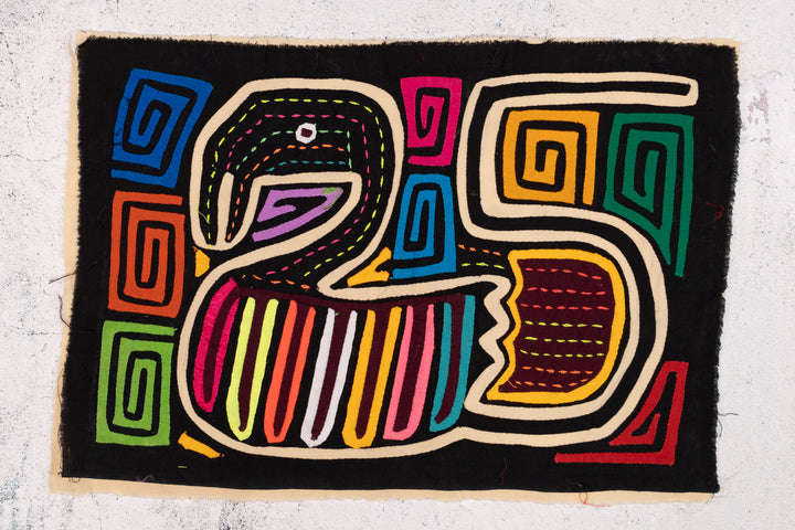 Black Swan Rainbow Colors Mola