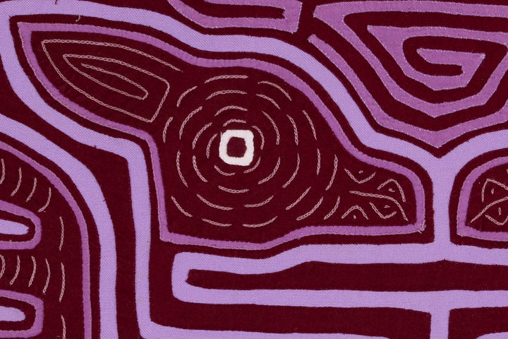 Lavender Purple Bird Optical Illusion Mola