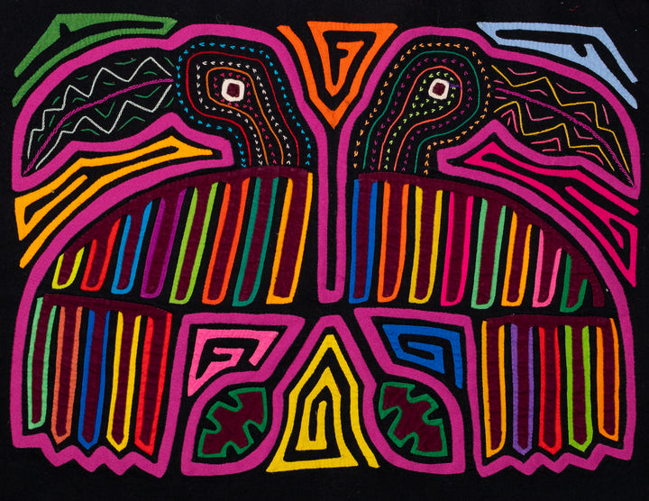 Purple Toucan Parrot Bird Mola