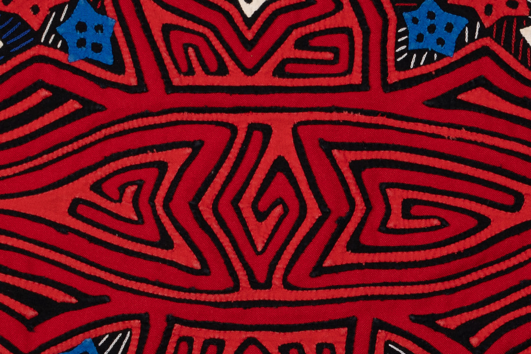 Orange Red White Blue Star Mola