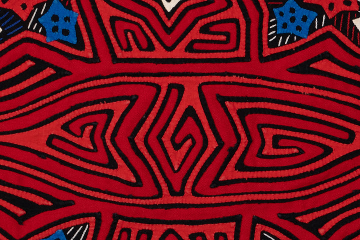 Orange Red White Blue Star Mola
