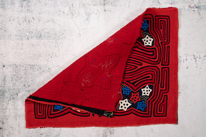 Orange Red White Blue Star Mola