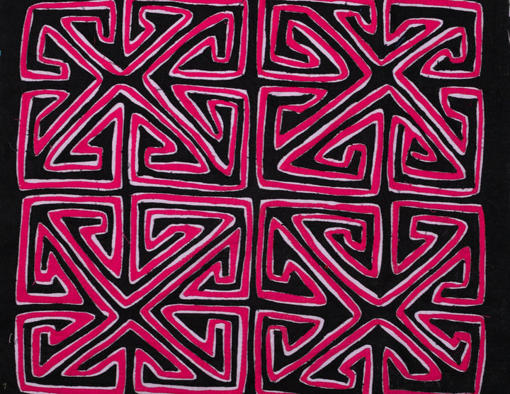 Purple Black White Symmetry Vintage Mola