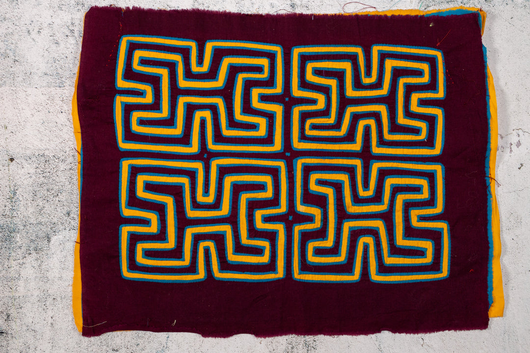 Maroon and Gold Classic Design Mola