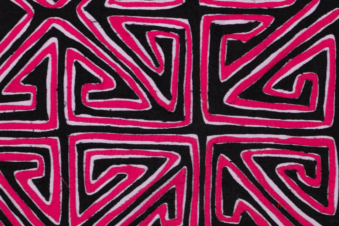 Purple Black White Symmetry Vintage Mola