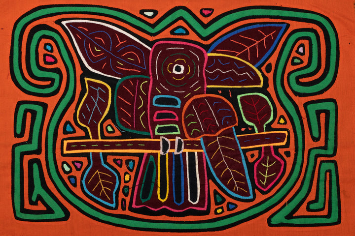 Orange Green Violet Toucan Parrot Bird Mola