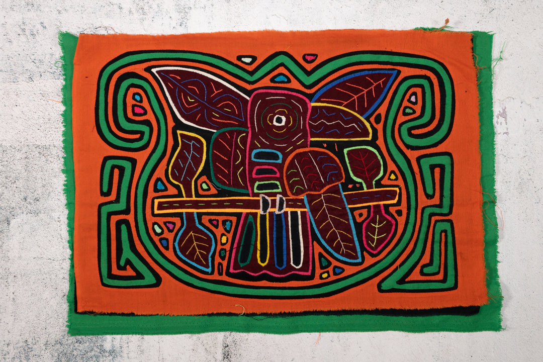 Orange Green Violet Toucan Parrot Bird Mola