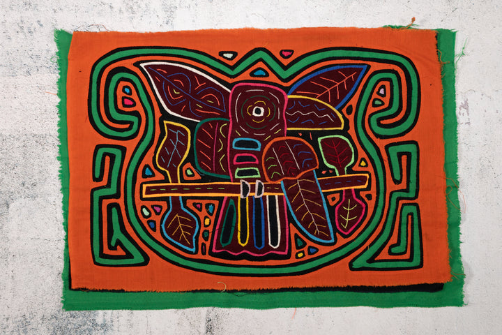 Orange Green Violet Toucan Parrot Bird Mola