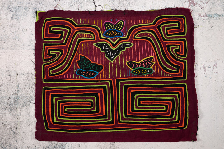 Butterfly Symmetry Vintage Mola