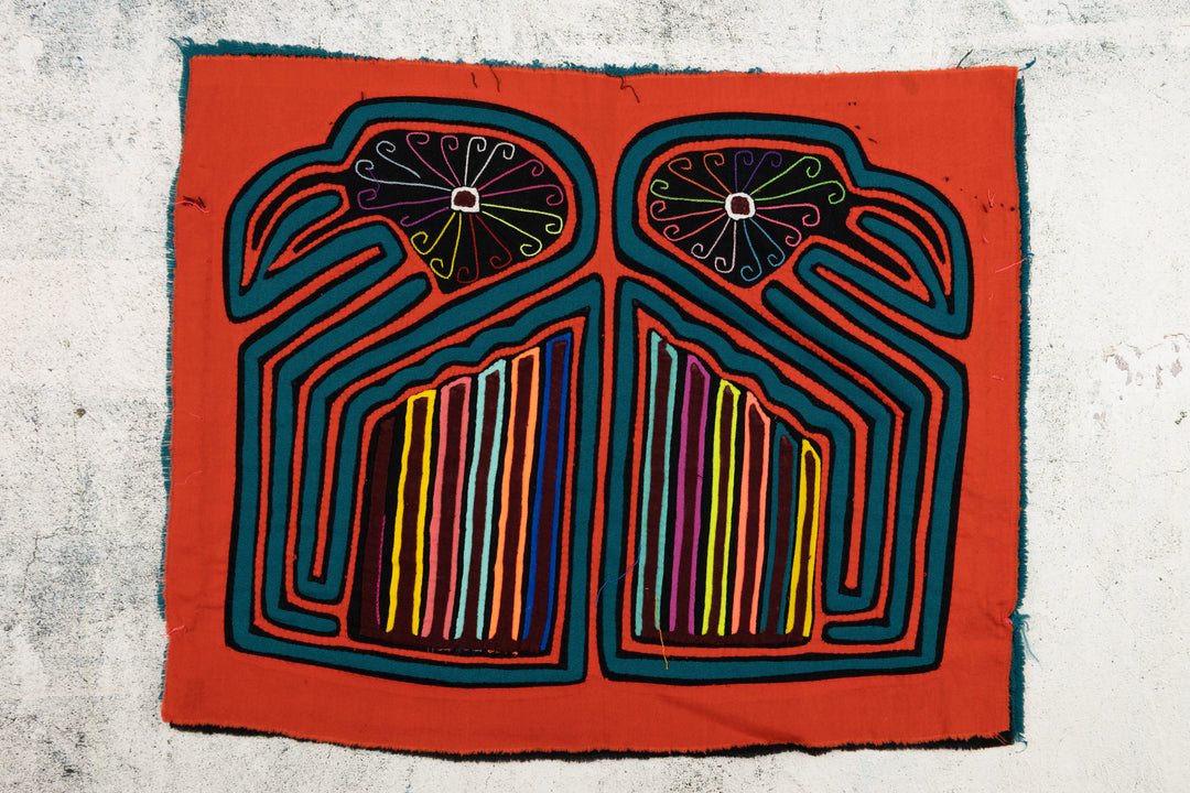 Orange Rainbow Duck Mola