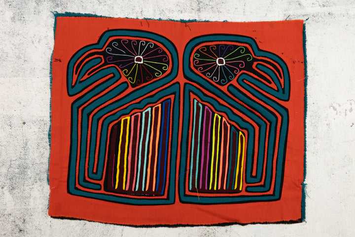 Orange Rainbow Duck Mola