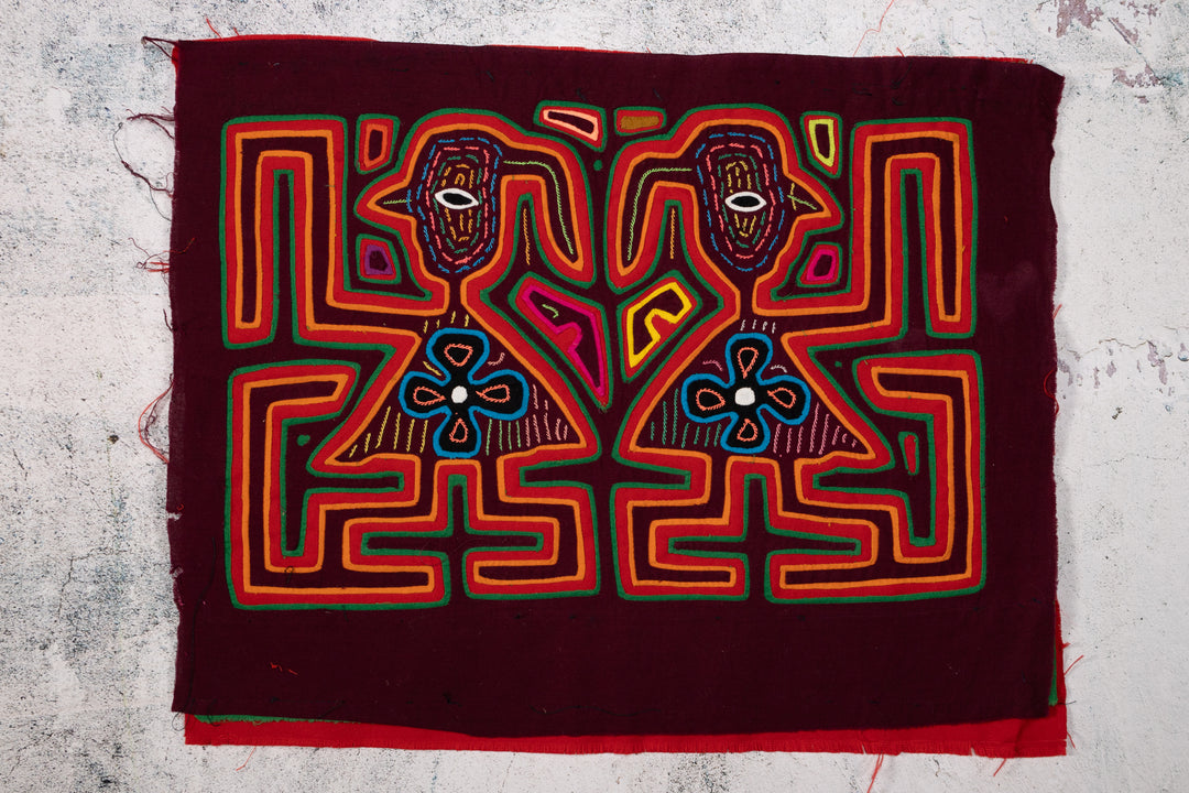 Two Twin Sister Maroon Mola