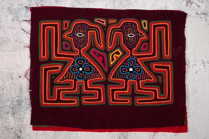Two Twin Sister Maroon Mola