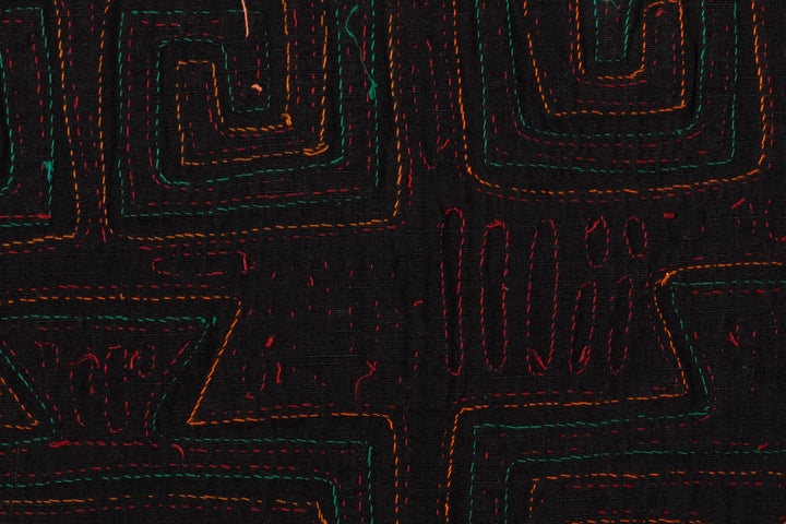 Blood Red Huaca Design Vintage Mola