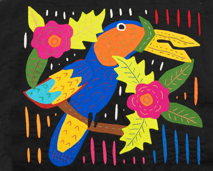 Blue Toucan Parrot Mola