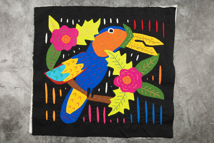 Blue Toucan Parrot Mola