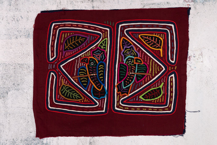 Symmetry Burgundy Parrot Bird Mola