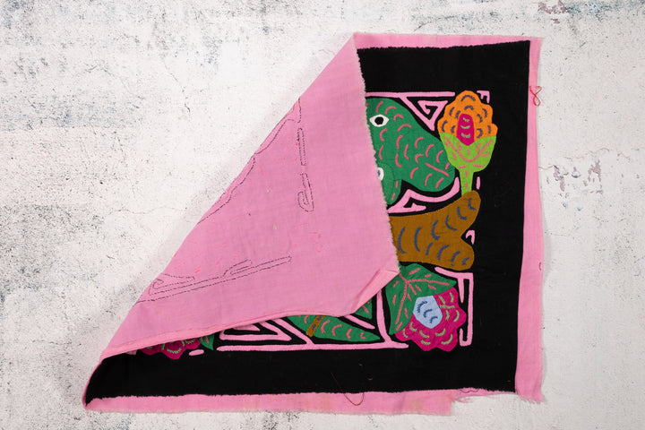 Fantasy Pink Green Iguana Mola