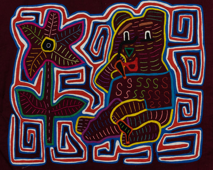 Cartoon Bear And Flower Mola