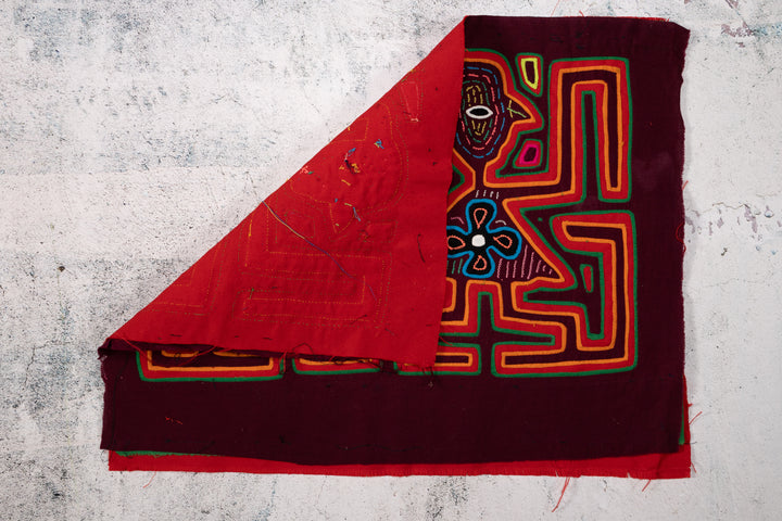 Two Twin Sister Maroon Mola