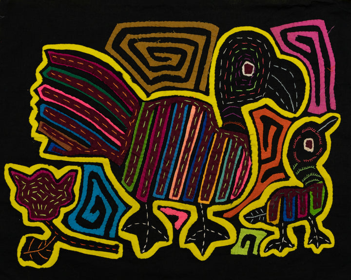 Rainbow Duck and Duckling Mola
