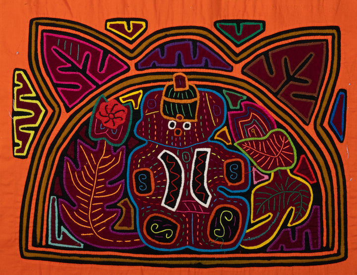 Orange and Purple Teddy Bear Two Mola