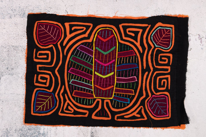 Orange Floral Fern Flower Mola