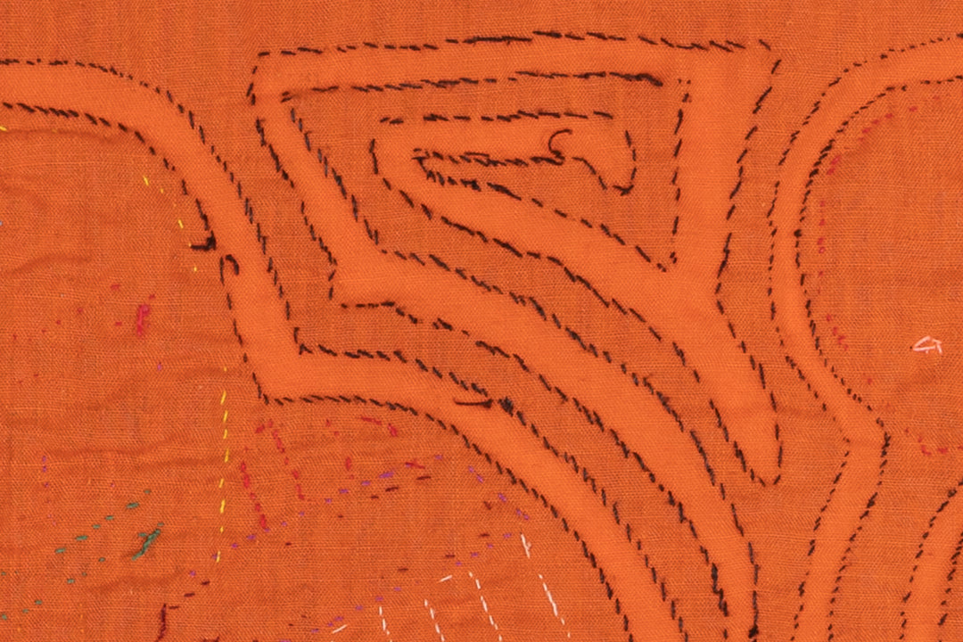 Orange Floral Fern Flower Mola
