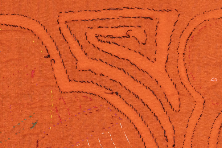 Orange Floral Fern Flower Mola