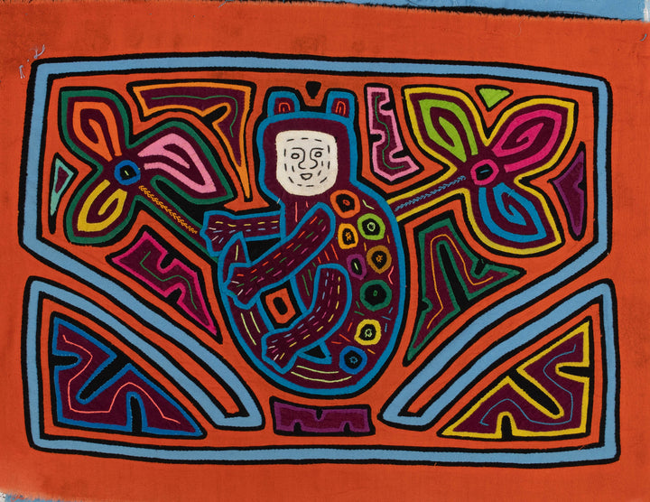 Orange Blue White Face Monkey Mola