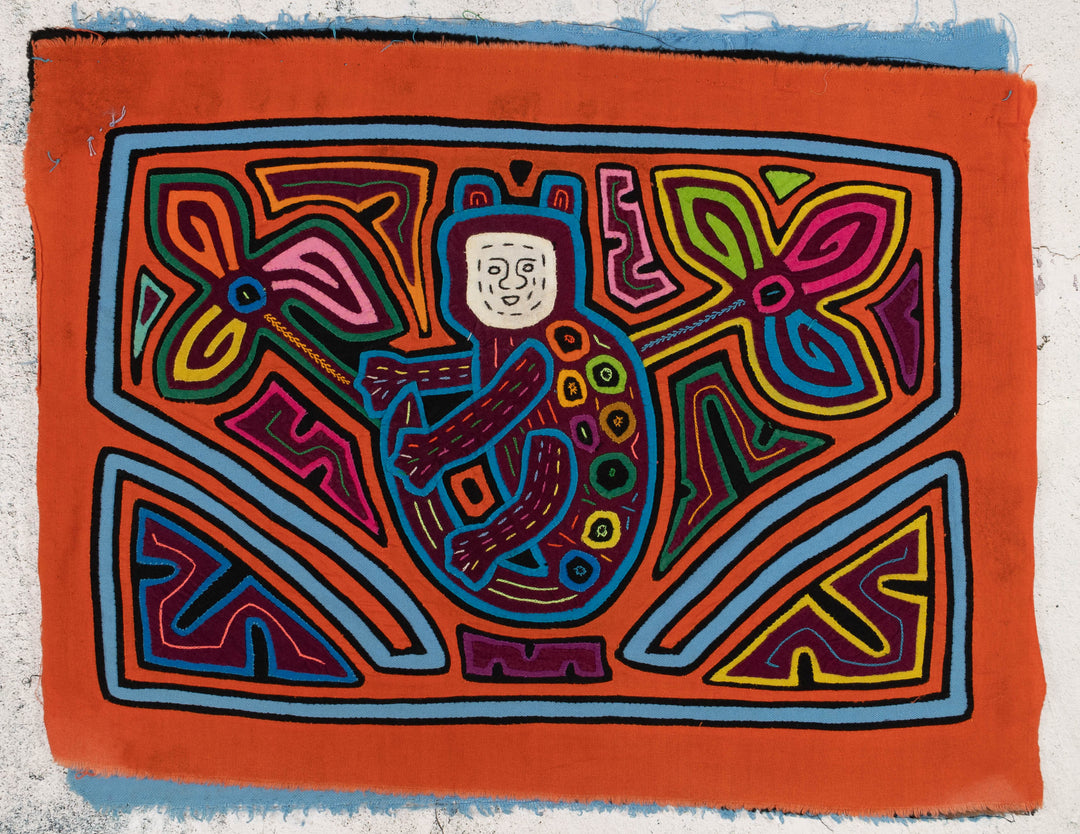 Orange Blue White Face Monkey Mola