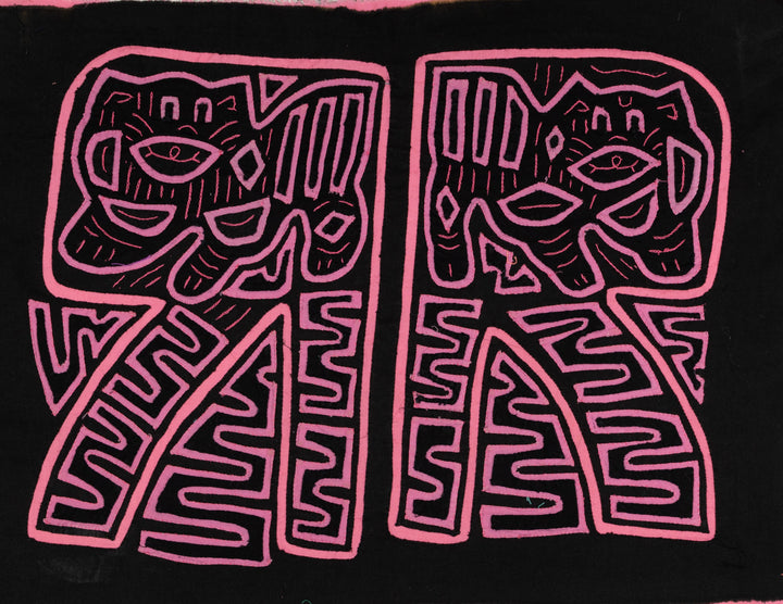 Pink Black Puppy Dog Mola