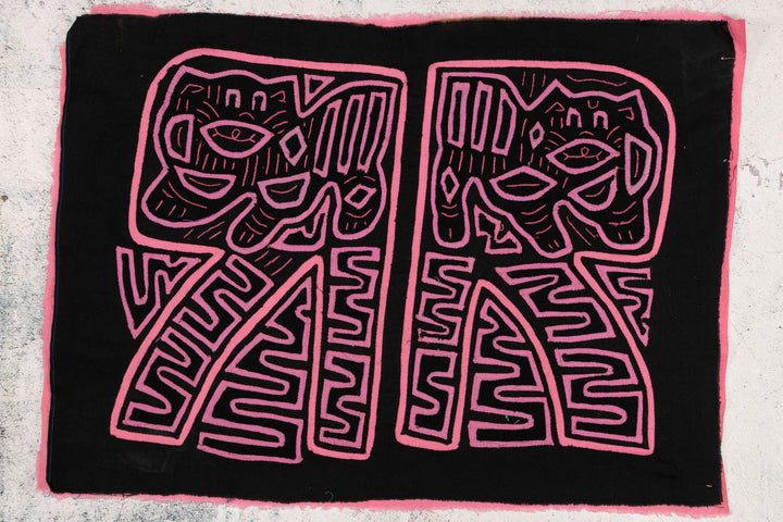 Pink Black Puppy Dog Mola